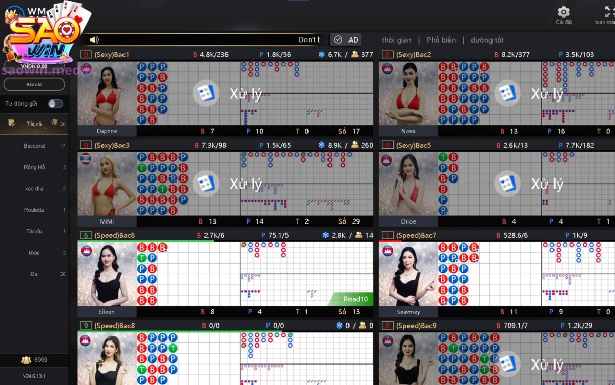 Điểm danh siêu phẩm casino live của Saowin