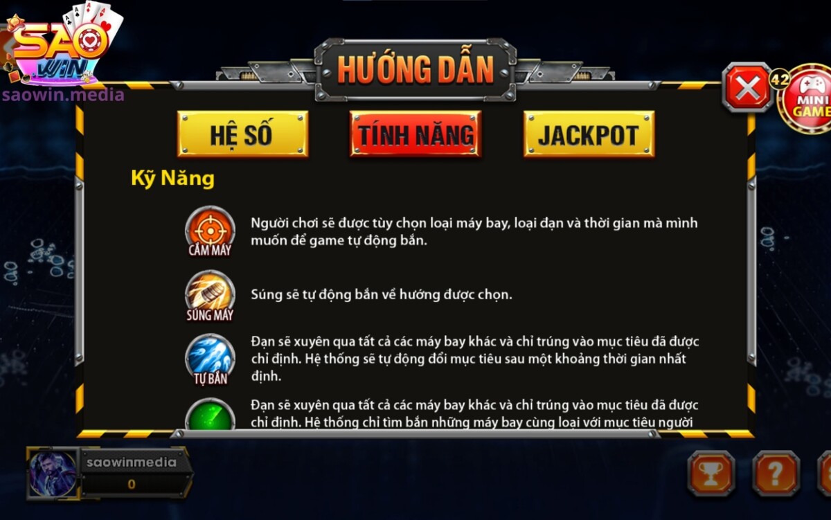 Hỗ trợ nhiều tính năng hữu ích khi bắn hạ máy bay