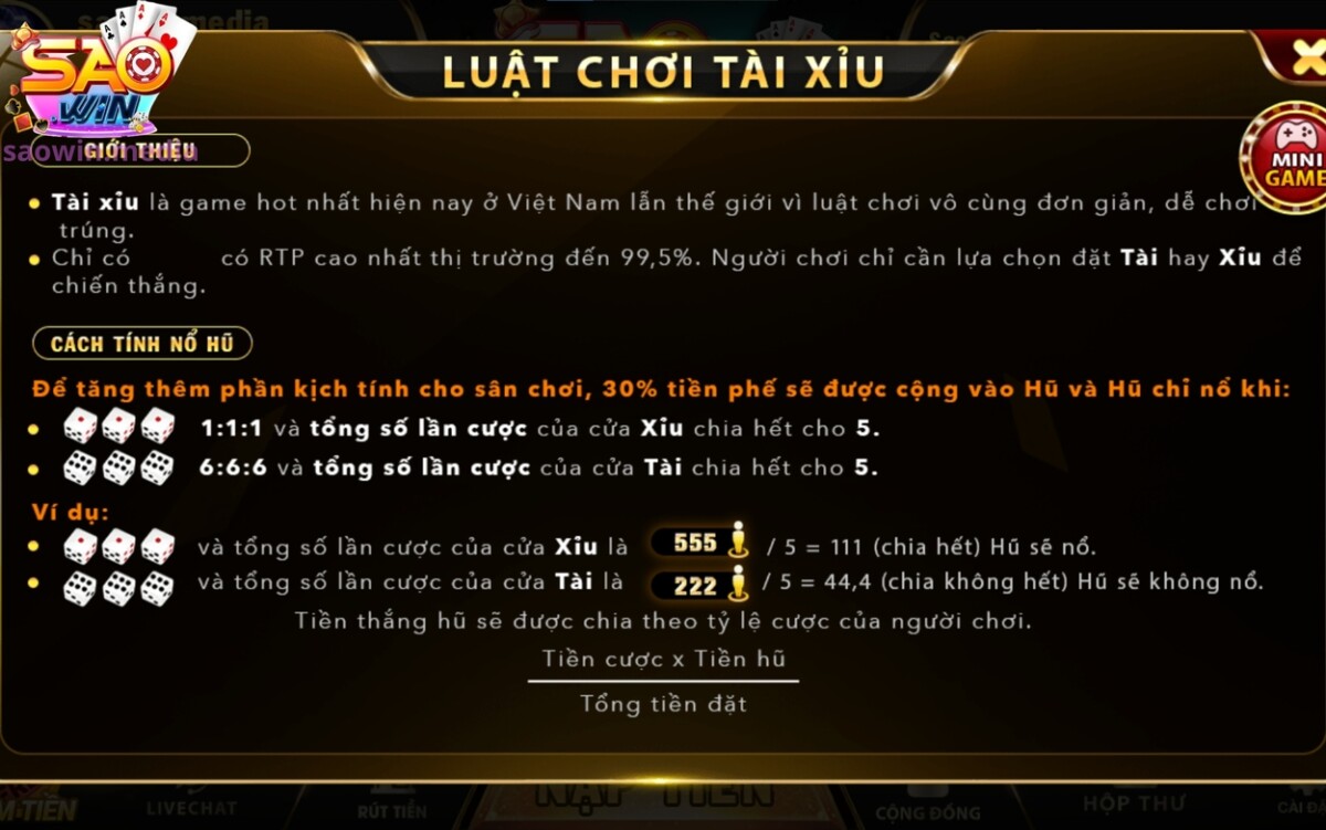 Quy định về luật chơi và cách tính điểm cụ thể