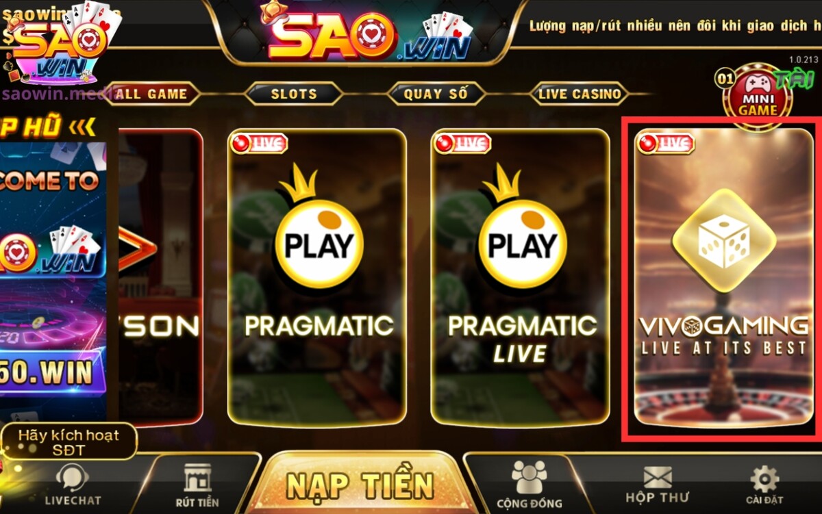 Sơ lược về sảnh casino live hàng đầu Saowin